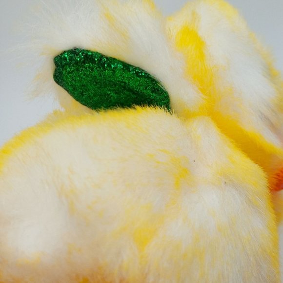 Ty Beanie Boo Lemon Drop Yellow Chick 6 Inch Plush Green Glitter - Picture 6 of 9